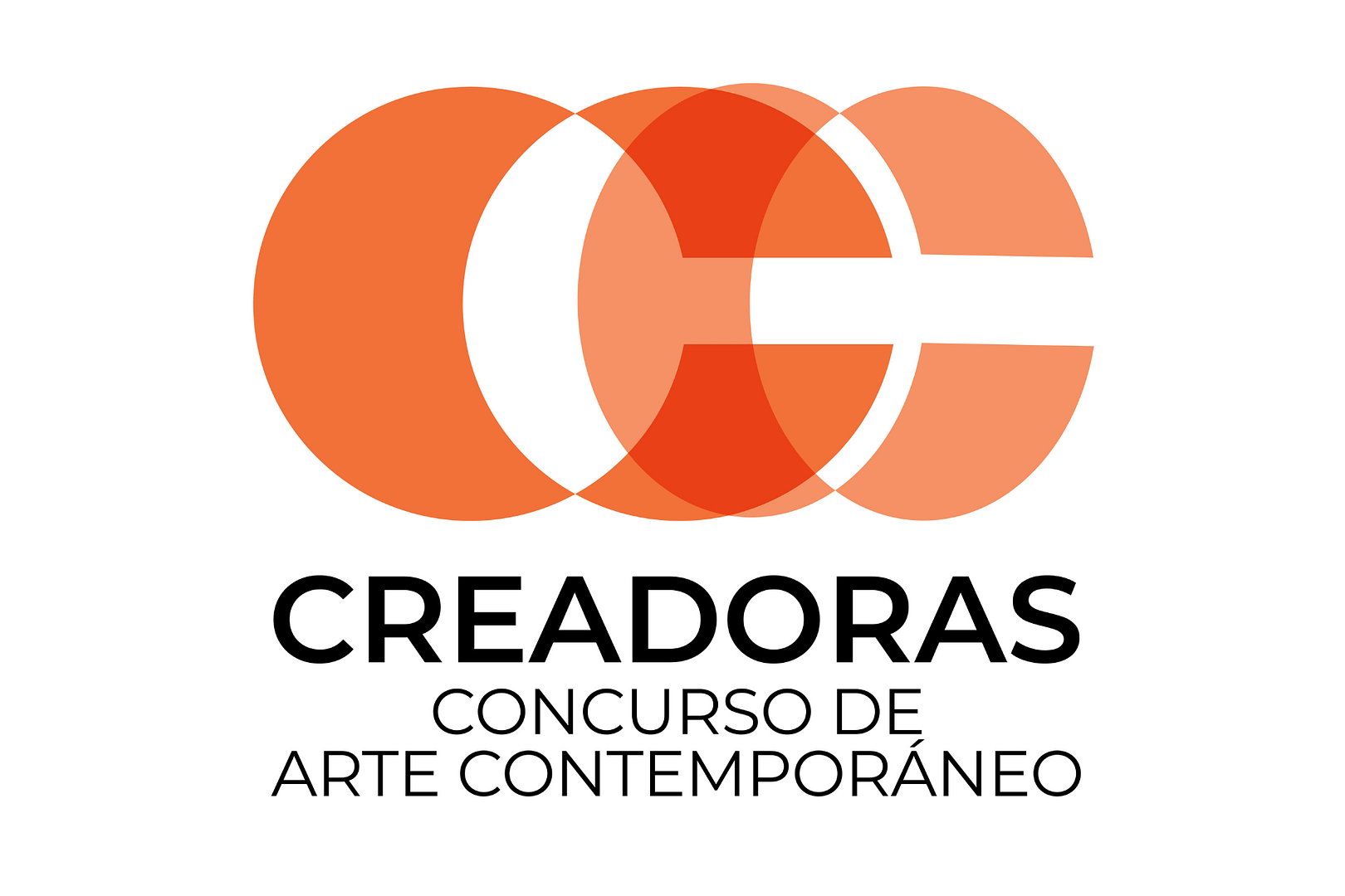 Logo del Proyecto creadoras que consiste en 3 letras C entrelazadas de color naranja